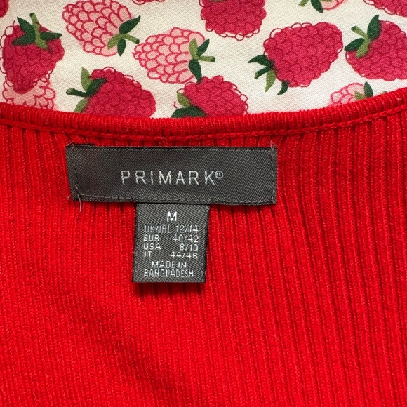 Primark Red Ribbed Crewneck Top - Picture 2 of 4
